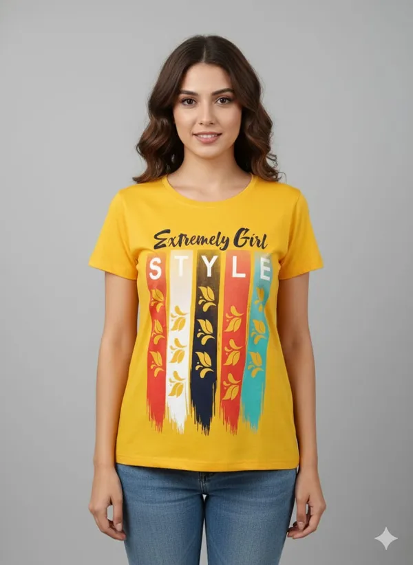 Yellow_Premium_Cotton_T-Shirt_For_Women