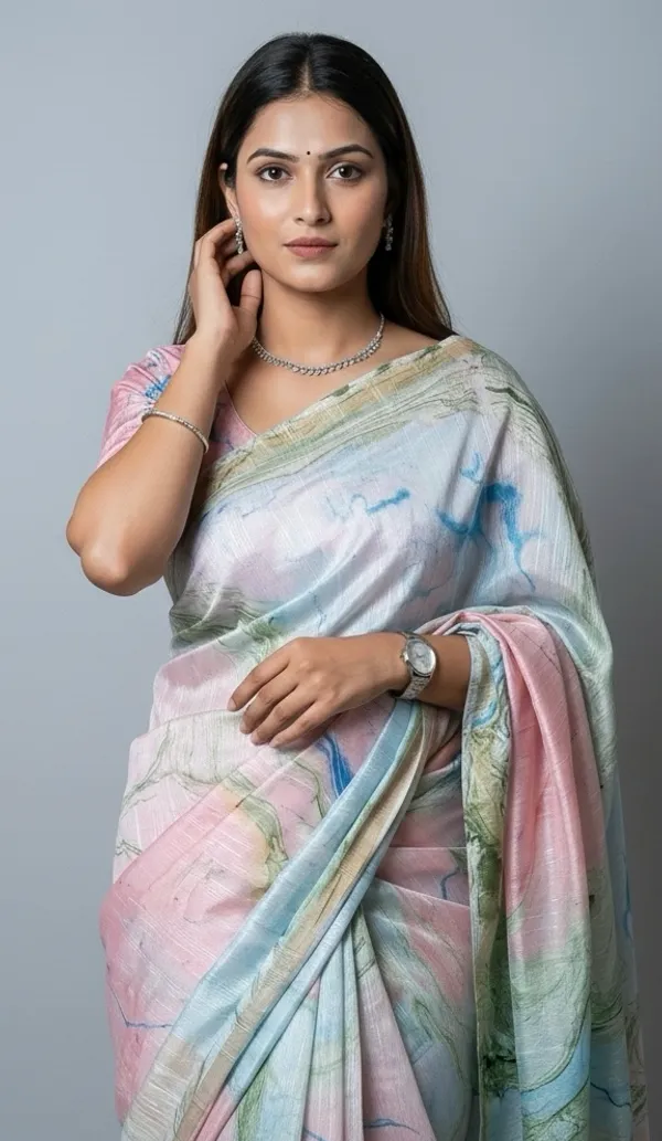 Marble_Printed_Bhagalpuri_Silk_Saree_For_Women