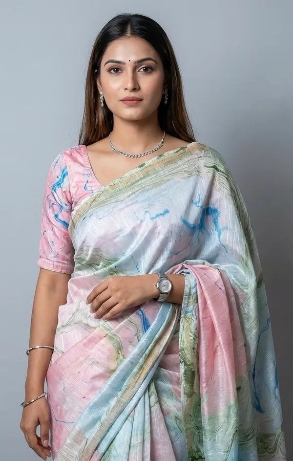 Marble_Printed_Bhagalpuri_Silk_Saree_For_Women