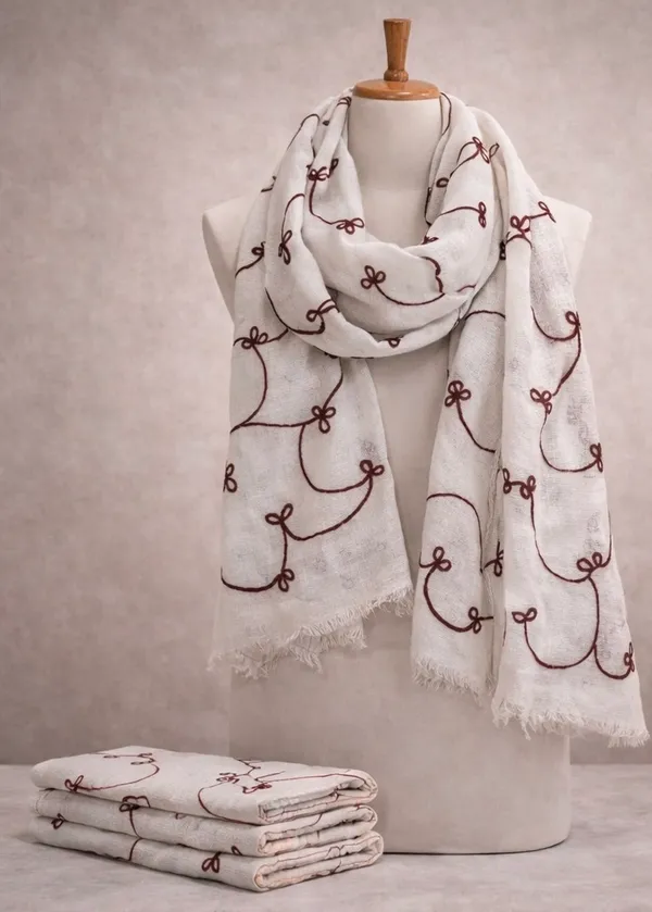 Linen_Embroidery_Dupatta_for_Women_-_Brown