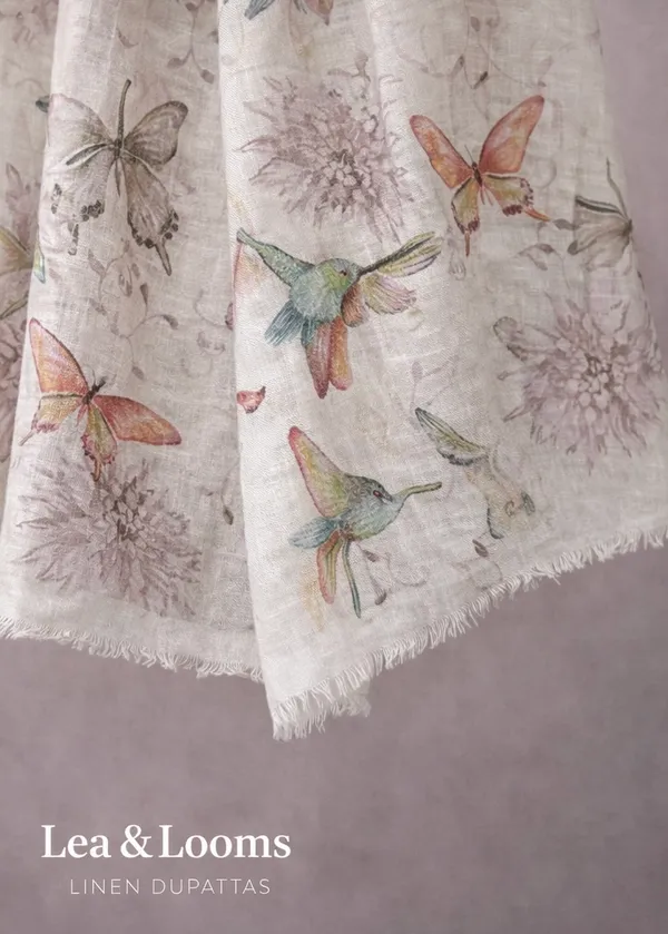 Linen_Digital_Print_Dupatta_for_Women_-_Butterfly