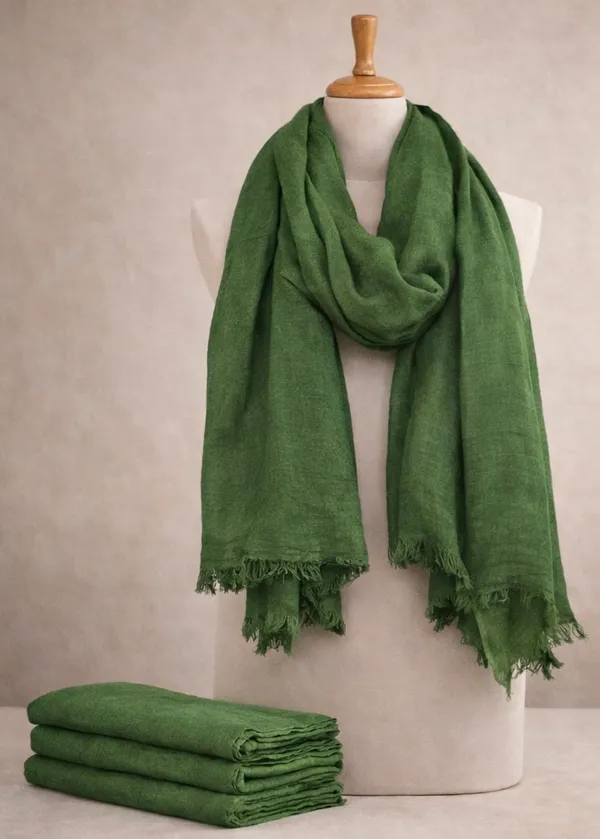 Linen_Dupatta_for_Women_-_Green