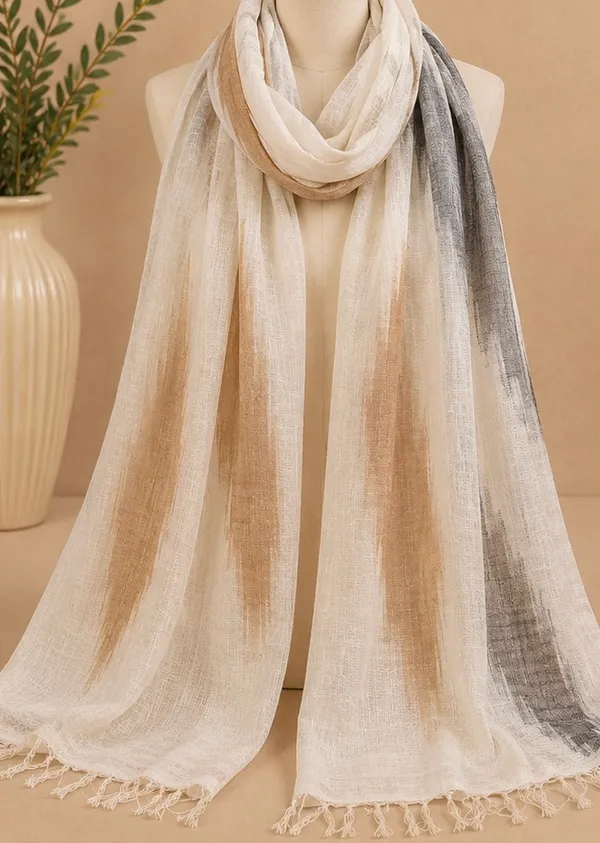 Ikat_Handmade_Linen_Blend_Dupatta_for_Women