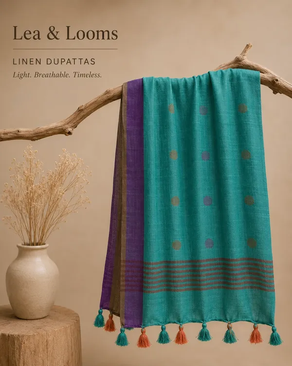 Linen_Blend_Cut_Work_Dupatta_for_Women_-_Green