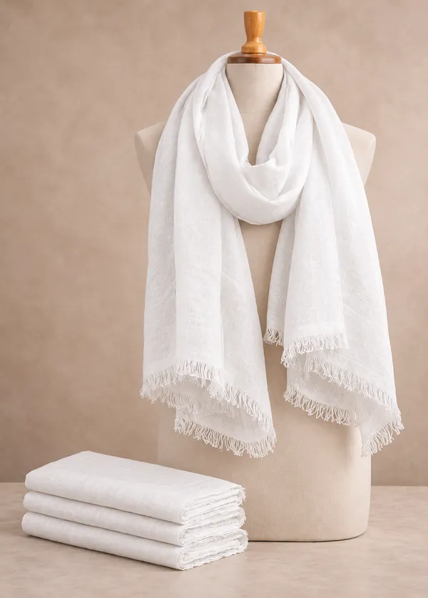Linen_Dupatta_for_Women_-_White