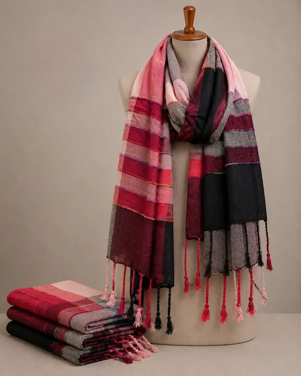 Modal_Rayon_Scarf_for_Women_-_Pink