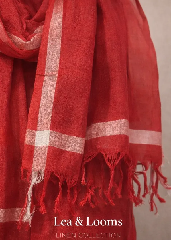 Linen_Blend_Dupatta_for_Women_-_Maroon