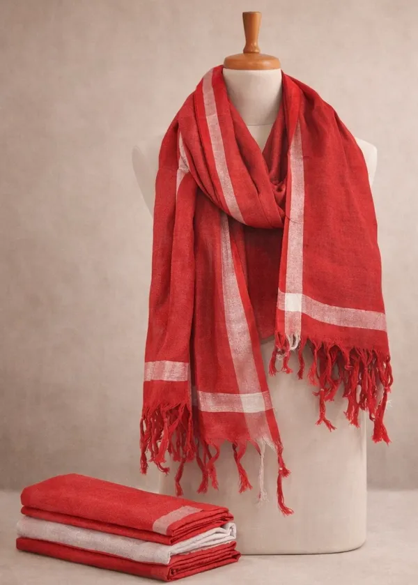 Linen_Blend_Dupatta_for_Women_-_Maroon