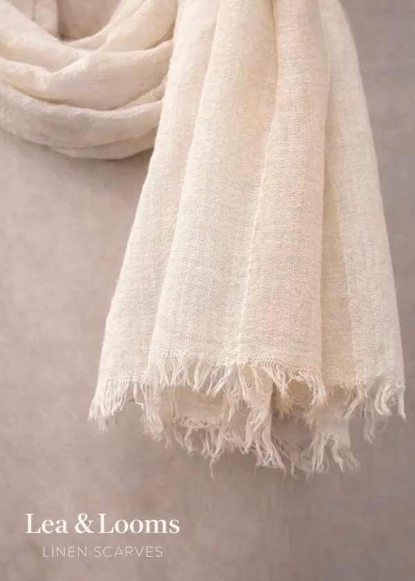 Linen_Dupatta_for_Women_-_Off_White/_Beige