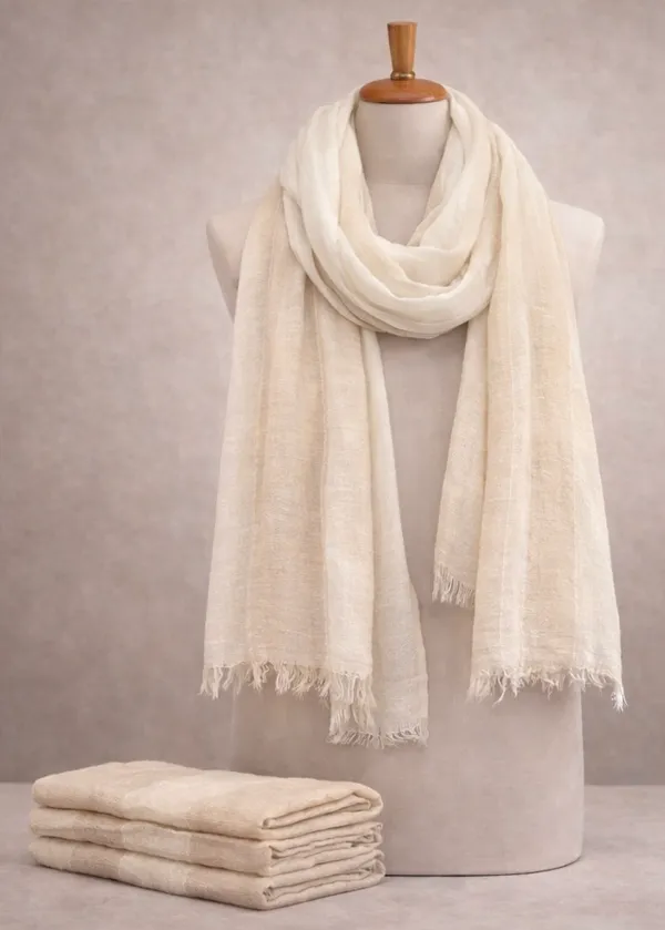 Linen_Dupatta_for_Women_-_Off_White/_Beige