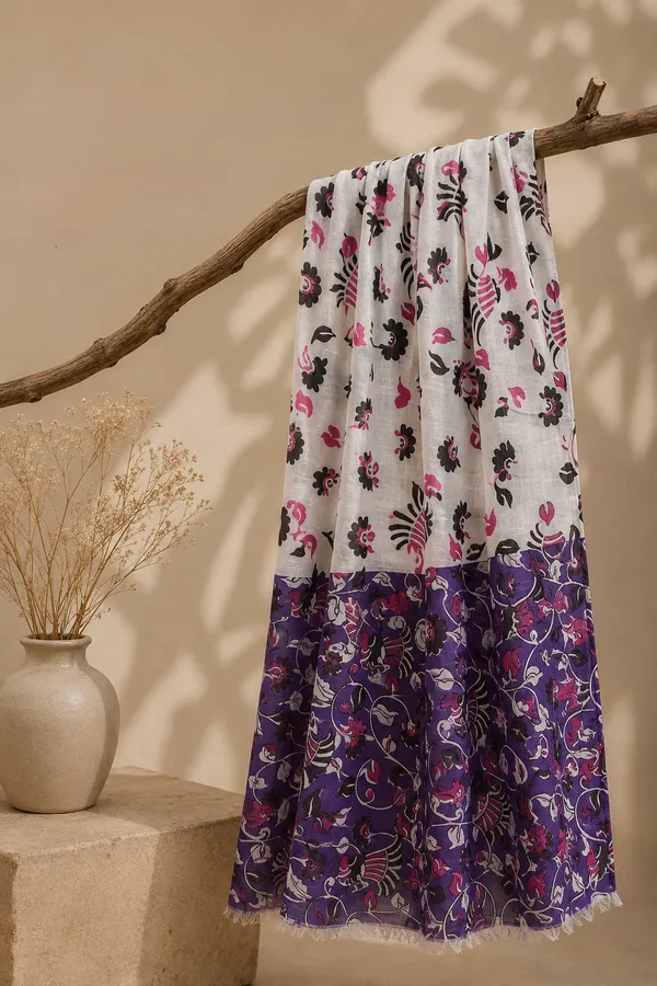 Viscose_Blend_Printed_Scarf_for_Women_-_Purple