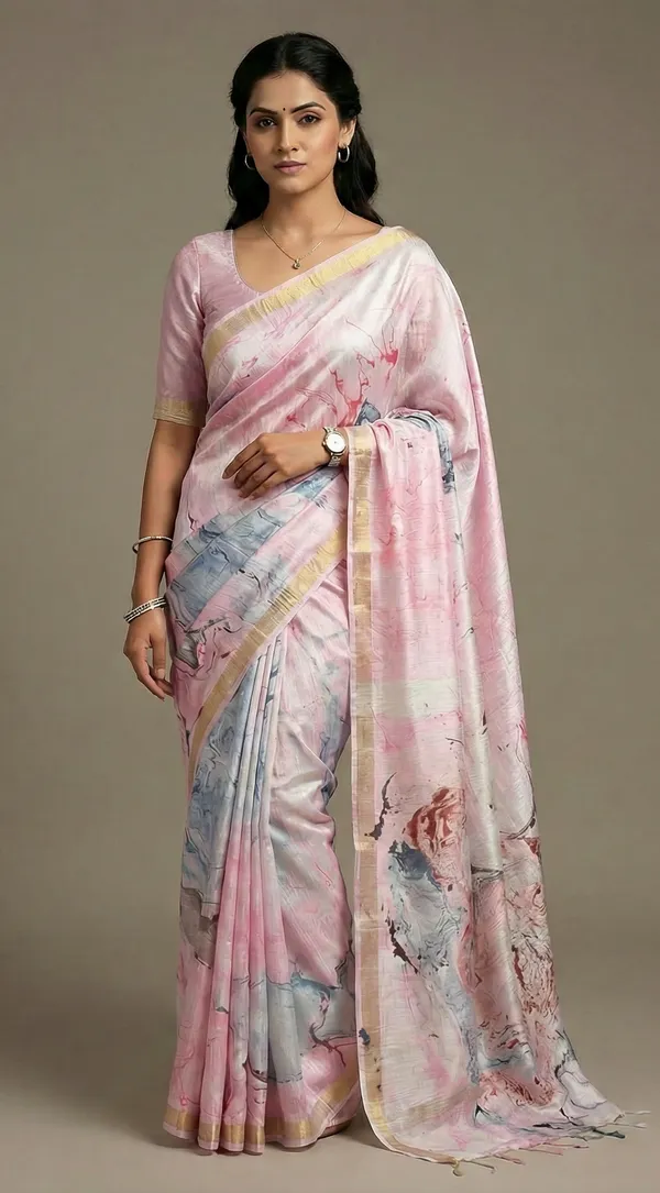 Marble_Printed_Bhagalpuri_Silk_Saree_For_Women