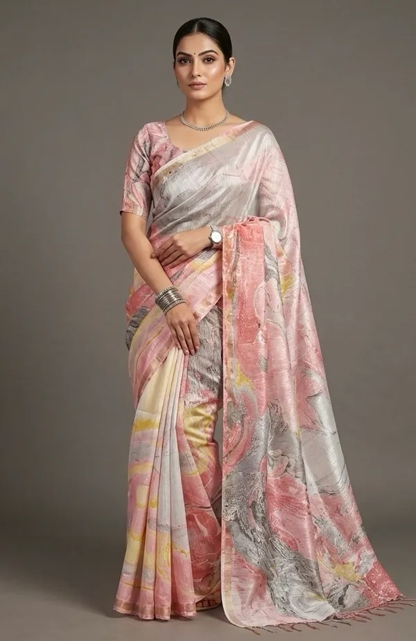 Marble_Printed_Bhagalpuri_Silk_Saree_For_Women