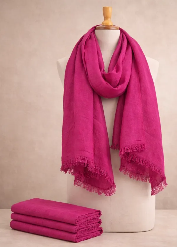 Linen_Dupatta_for_Women_-_Fushcia