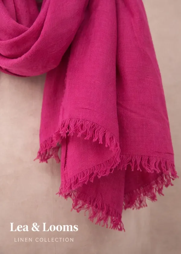 Linen_Dupatta_for_Women_-_Fushcia