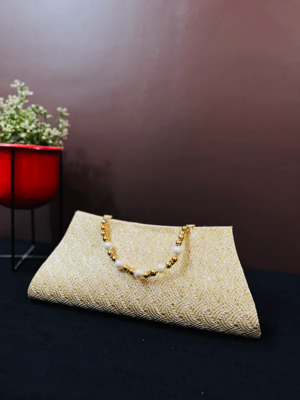 Elegant_Golden_Clutch_Bag_For_Women_|_Pearl_Handle_Party_Wear_Handbag_|_Bridal_&_Festive_Purse