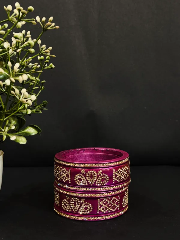 Purple_Handcrafted_Lac_Lahthi_Bangles_|_Stone_Studded_Rajasthani_Bridal_&_Festive_Wear_Chudi_Set