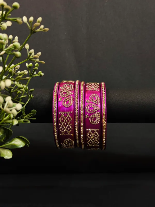 Purple_Handcrafted_Lac_Lahthi_Bangles_|_Stone_Studded_Rajasthani_Bridal_&_Festive_Wear_Chudi_Set