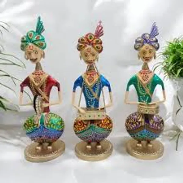 Handmade_Wrought_Iron_Musician_Figurines:_Diwali_Home_Decor,_Set_of_3