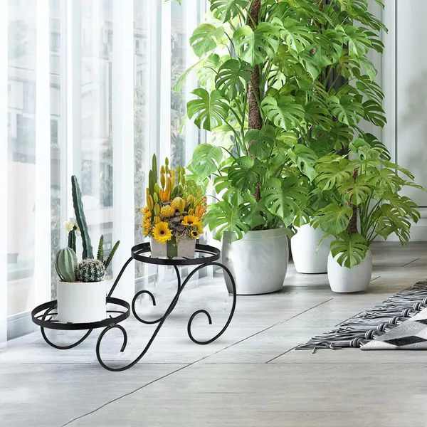 Black_2_Tier_Plant_Stand_Galvanized_Metal_Flower_Pot_Holder_Indoor_Gamla_Support_Corner_Rack_Outdoor_Display_Shelf_Car_Shaped_For_Home_Garden_Balcony_Office