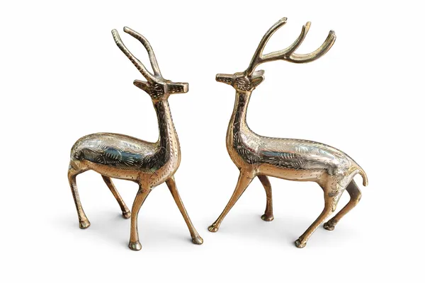 PURE_BRASS_COUPLE_DEER_SET