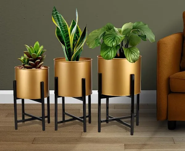 Pack_Of_3_Yellow_Metal_Planter_With_Stand_Modern_Planters_With_Stand