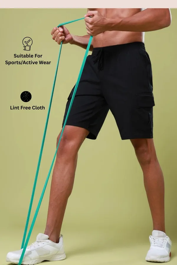 ZULX_Solid_Men_Black_Cargo_Shorts_()