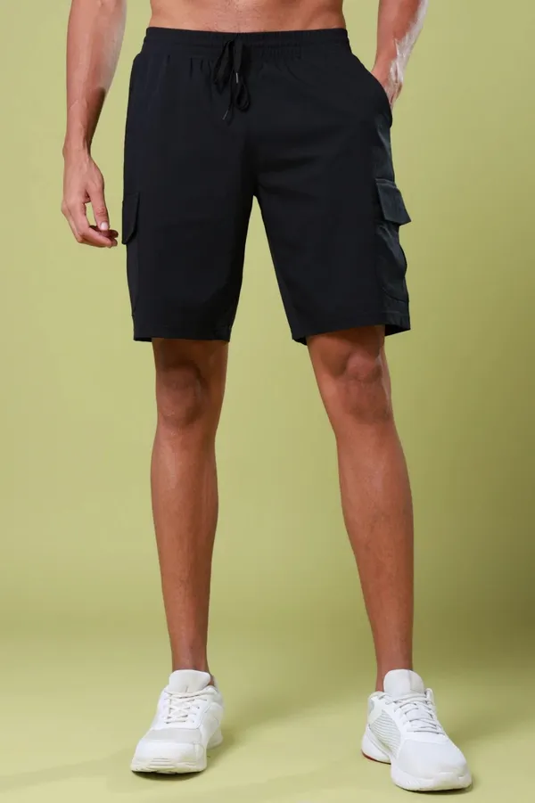 ZULX_Solid_Men_Black_Cargo_Shorts_()
