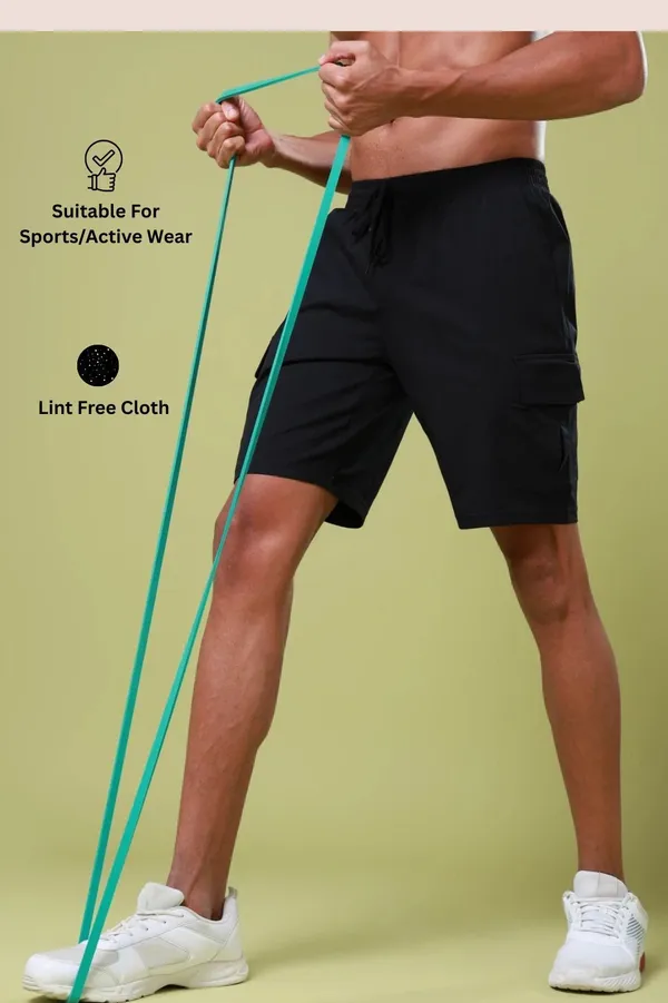 ZULX_Solid_Men_Black_Cargo_Shorts_()