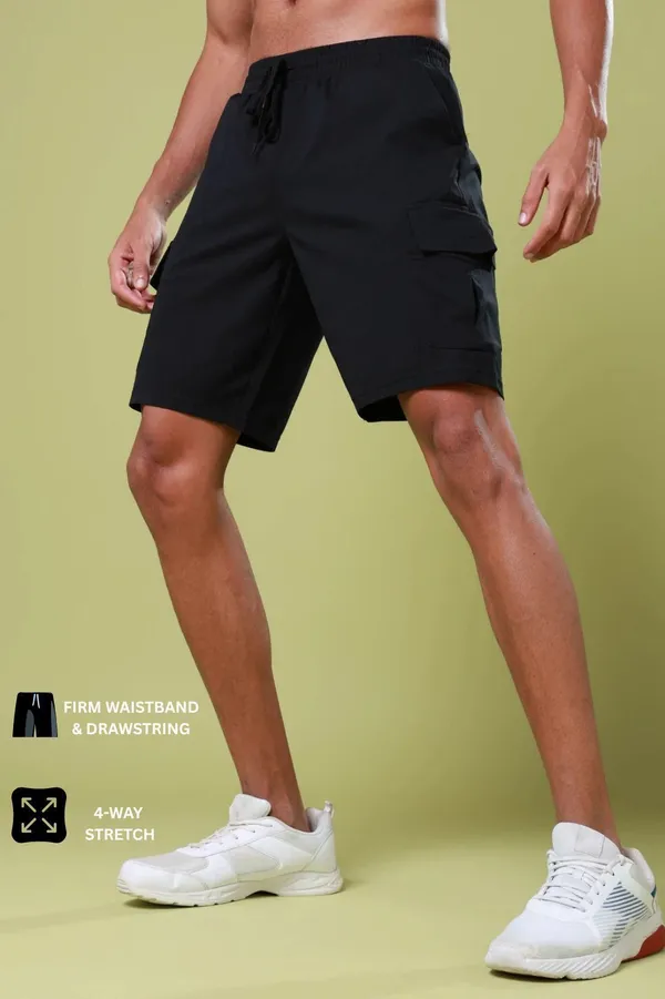 ZULX_Solid_Men_Black_Cargo_Shorts_()
