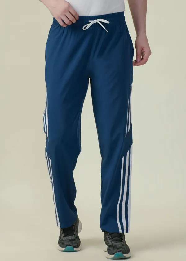 ZULX_Solid,_Striped_Men_Blue,_White_Track_Pants_()