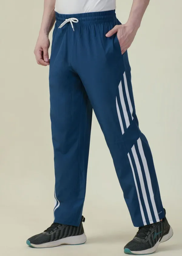 ZULX_Solid,_Striped_Men_Blue,_White_Track_Pants_()