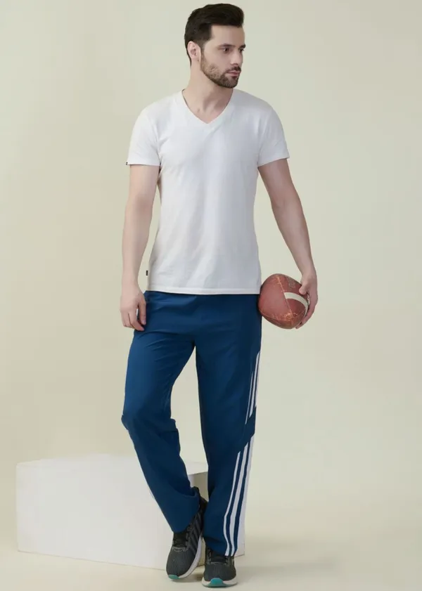 ZULX_Solid,_Striped_Men_Blue,_White_Track_Pants_()