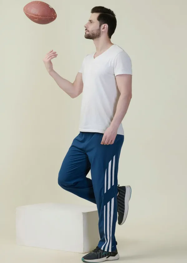 ZULX_Solid,_Striped_Men_Blue,_White_Track_Pants_()