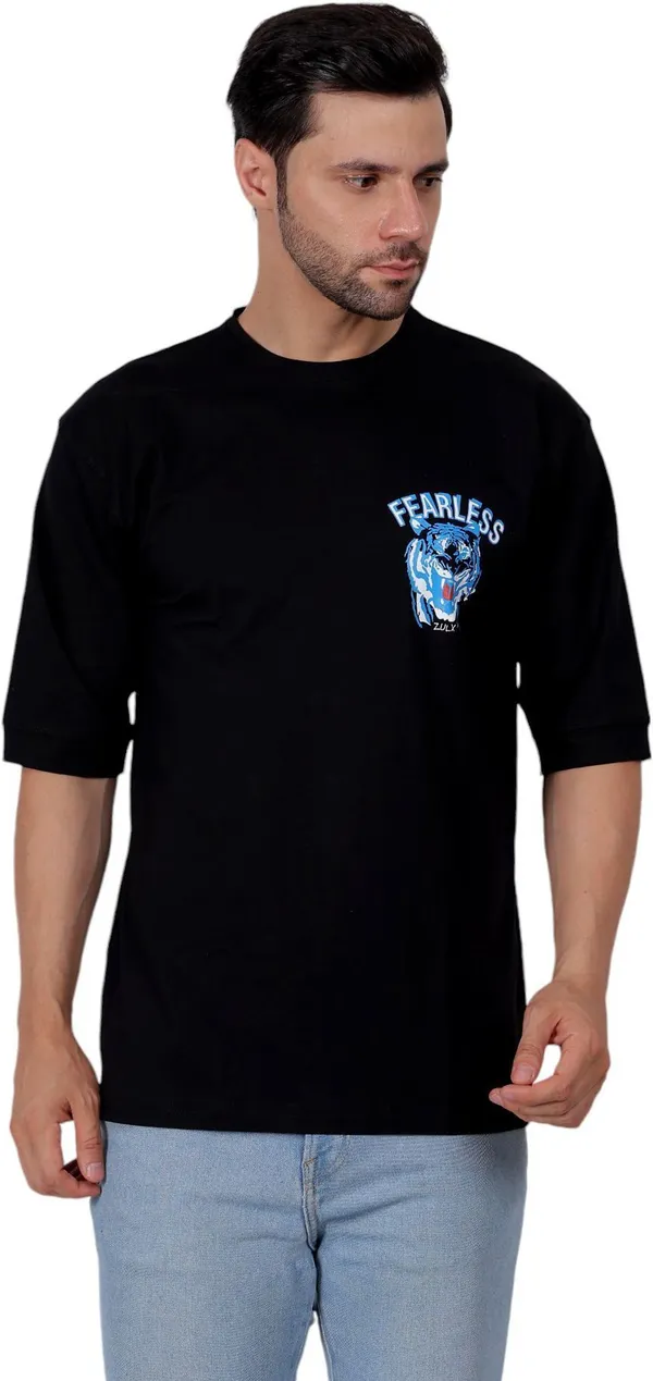 ZULX_Printed_Men_Round_Neck_Black_T-Shirt_()