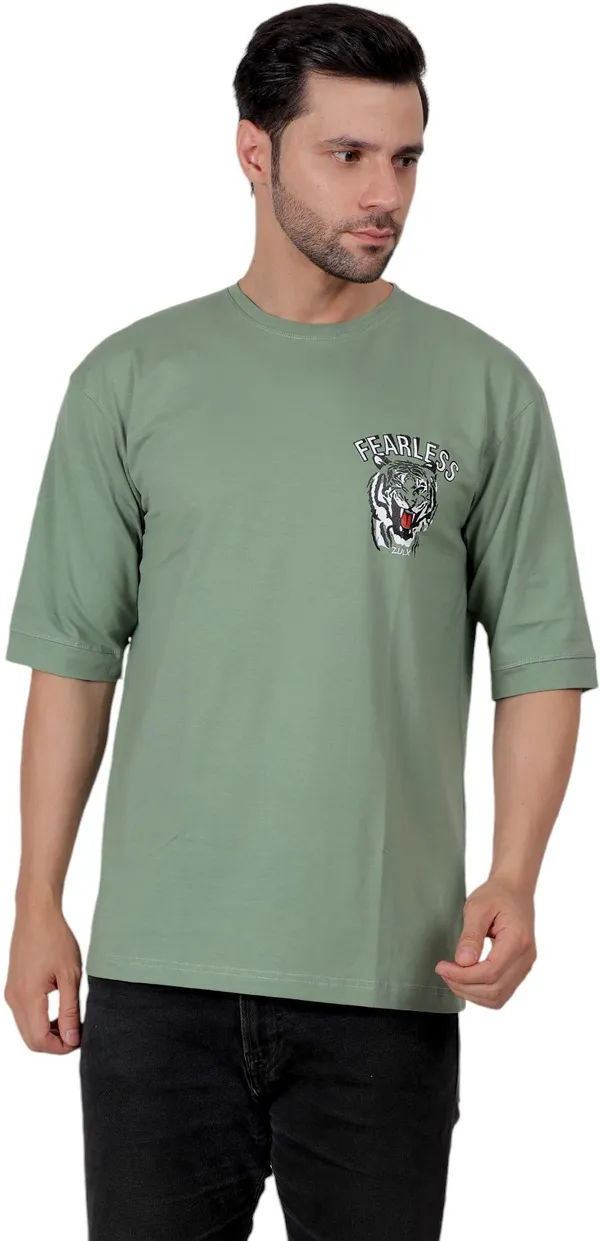 ZULX_Printed_Men_Round_Neck_Light_Green_T-Shirt_()