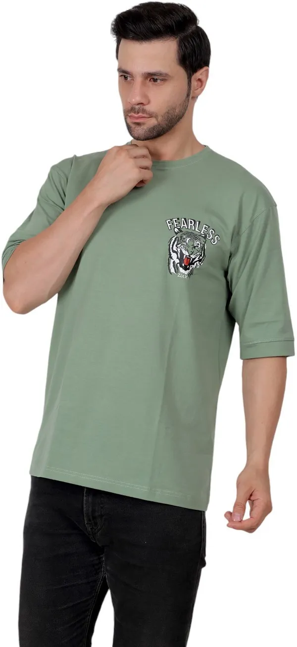 ZULX_Printed_Men_Round_Neck_Light_Green_T-Shirt_()