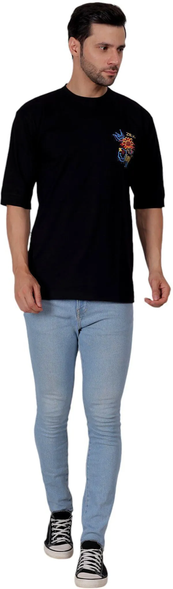 ZULX_Printed_Men_Round_Neck_Black_T-Shirt_()