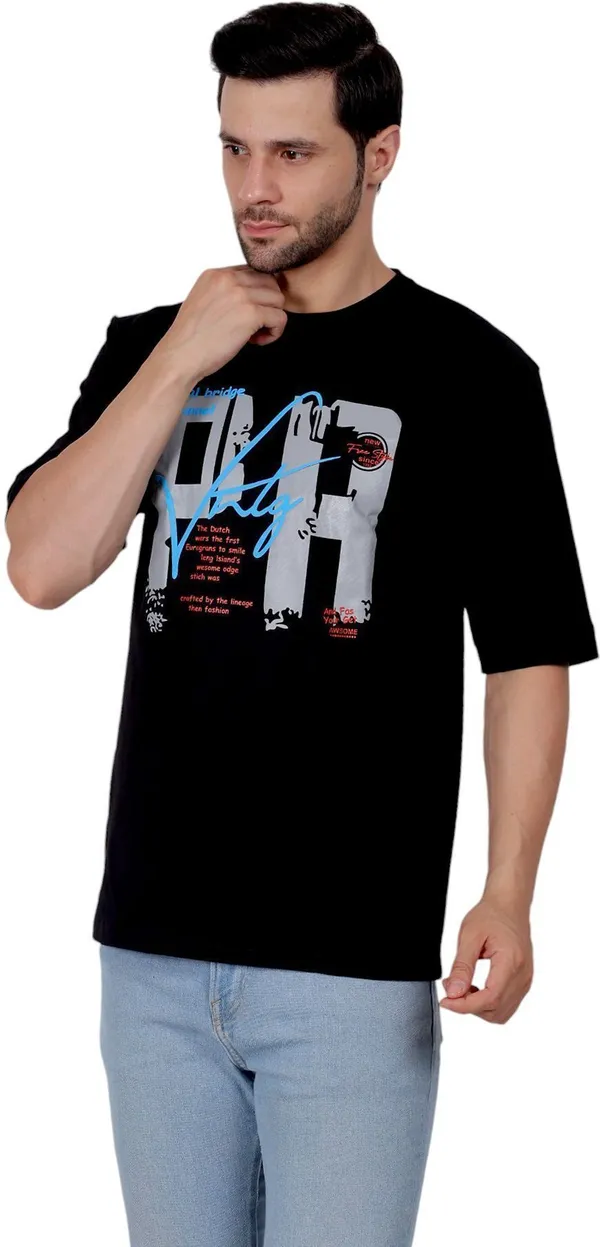 ZULX_Printed_Men_Round_Neck_Black_T-Shirt_()