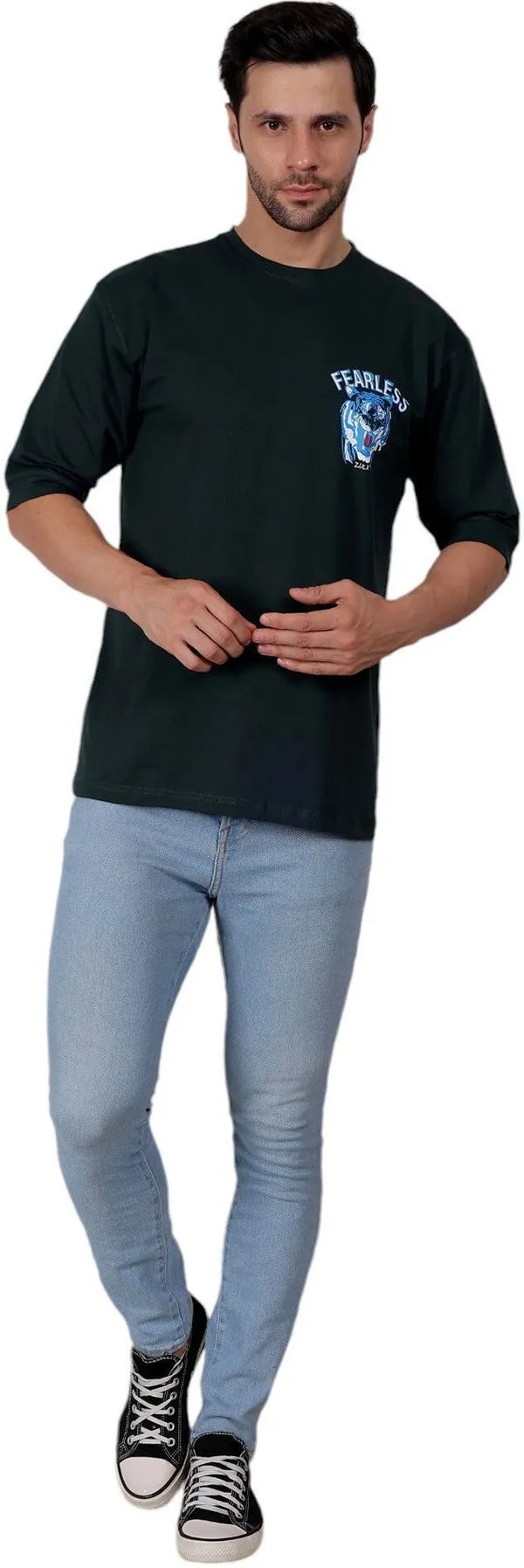 ZULX_Printed_Men_Round_Neck_Green_T-Shirt_()