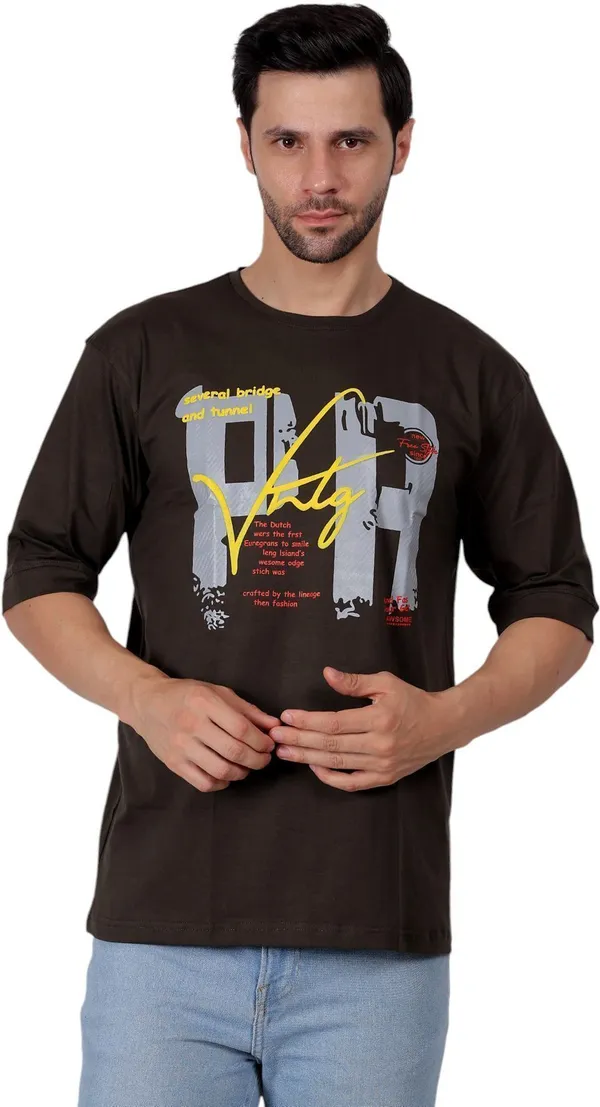 ZULX_Printed_Men_Round_Neck_Brown_T-Shirt_()