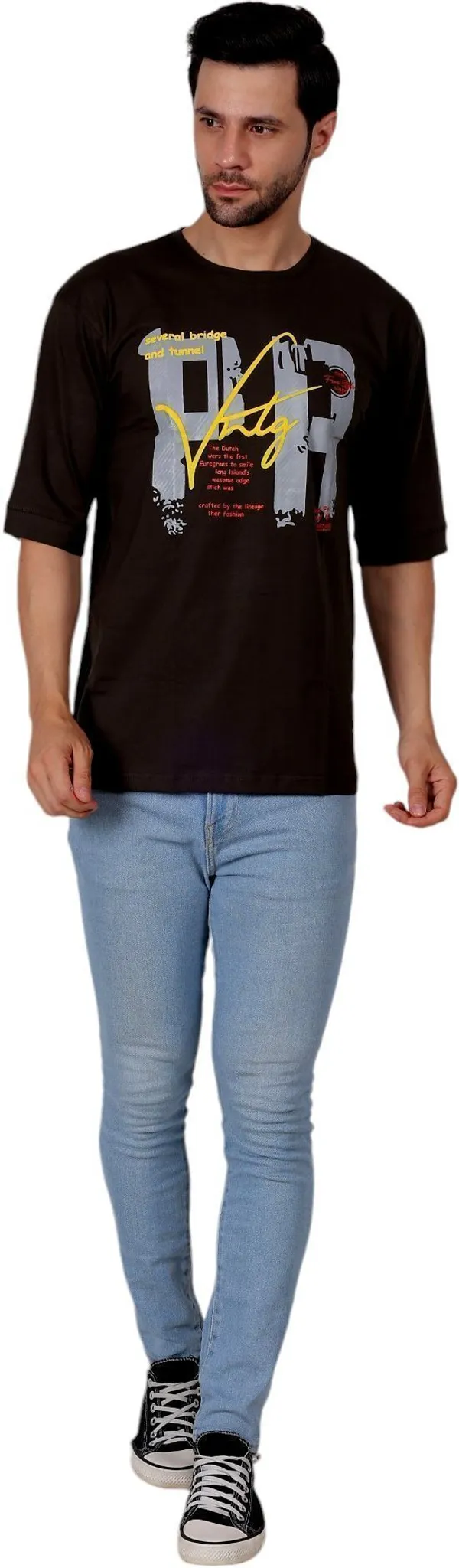 ZULX_Printed_Men_Round_Neck_Brown_T-Shirt_()