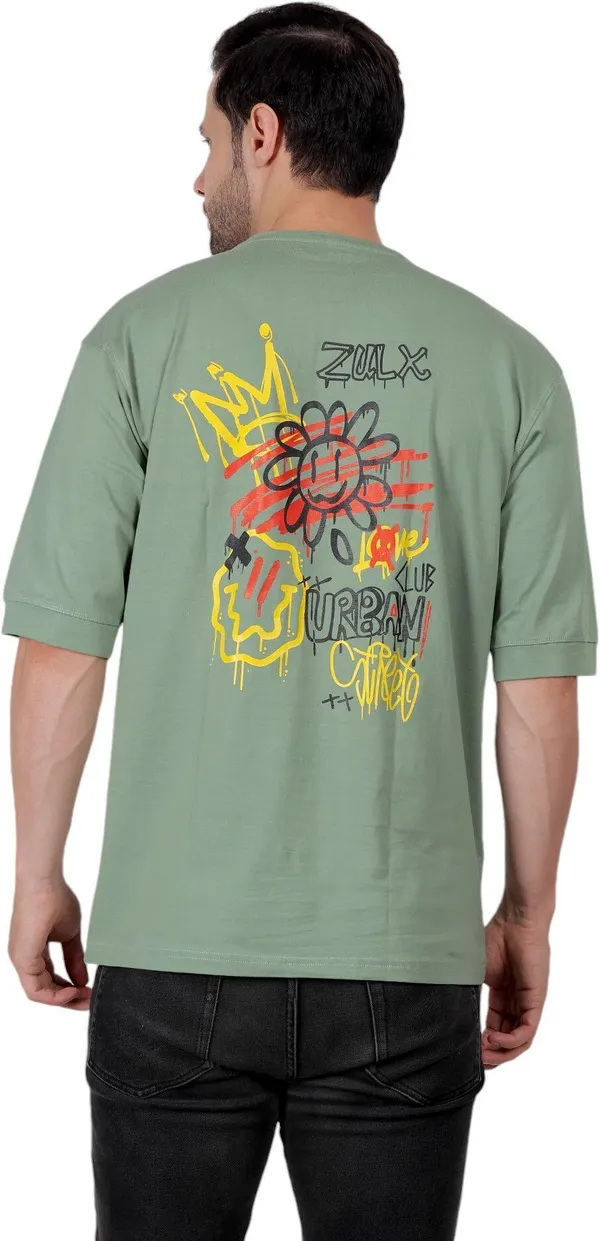 ZULX_Printed_Men_Round_Neck_Light_Green_T-Shirt_()
