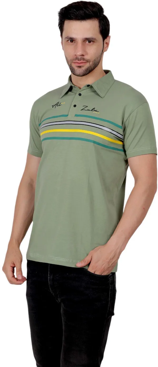 ZULX_Printed_Men_Polo_Neck_Green_T-Shirt_()