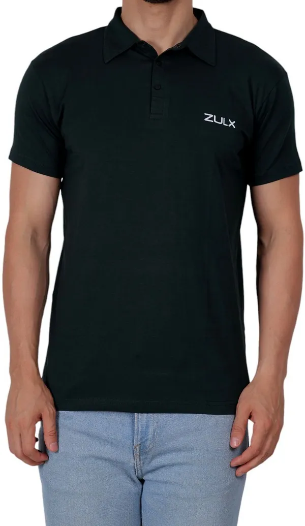 ZULX_Solid_Men_Polo_Neck_Green_T-Shirt_()