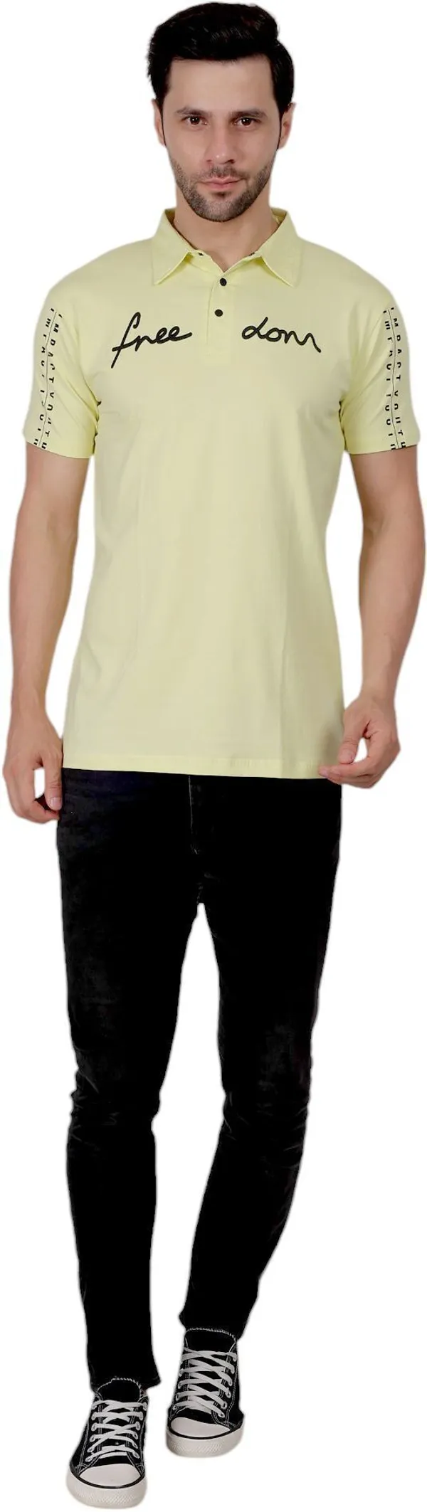 ZULX_Printed_Men_Polo_Neck_Yellow_T-Shirt_()