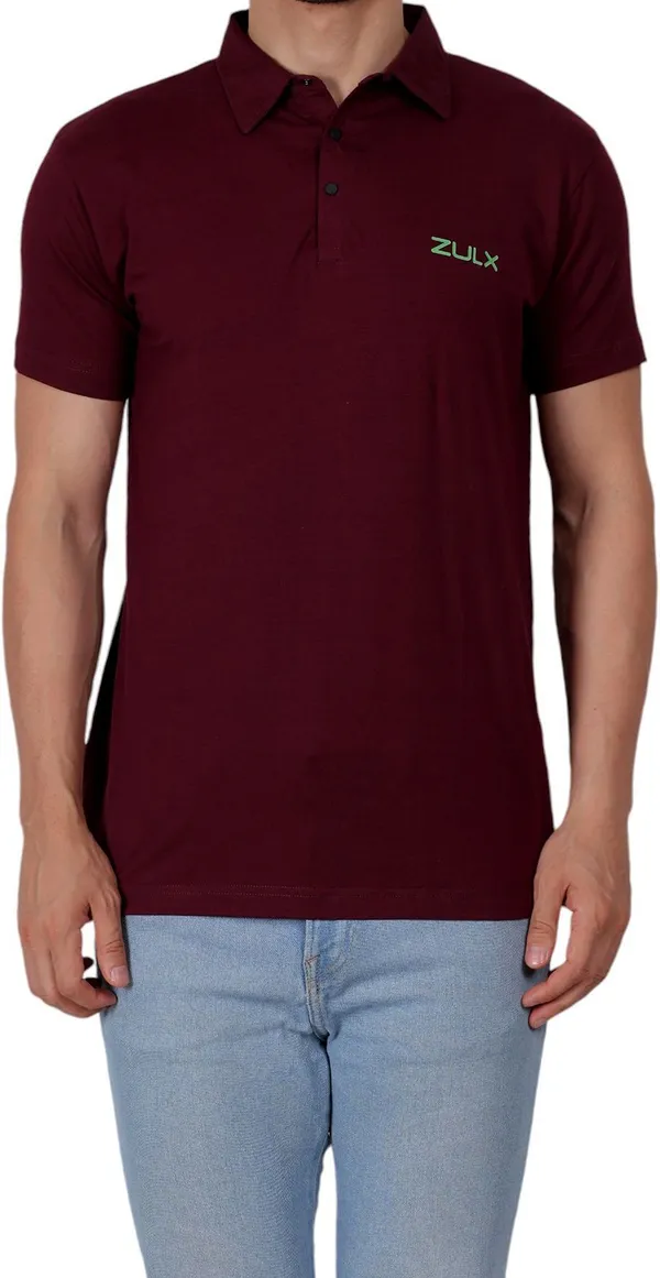 ZULX_Solid_Men_Polo_Neck_Maroon_T-Shirt_()