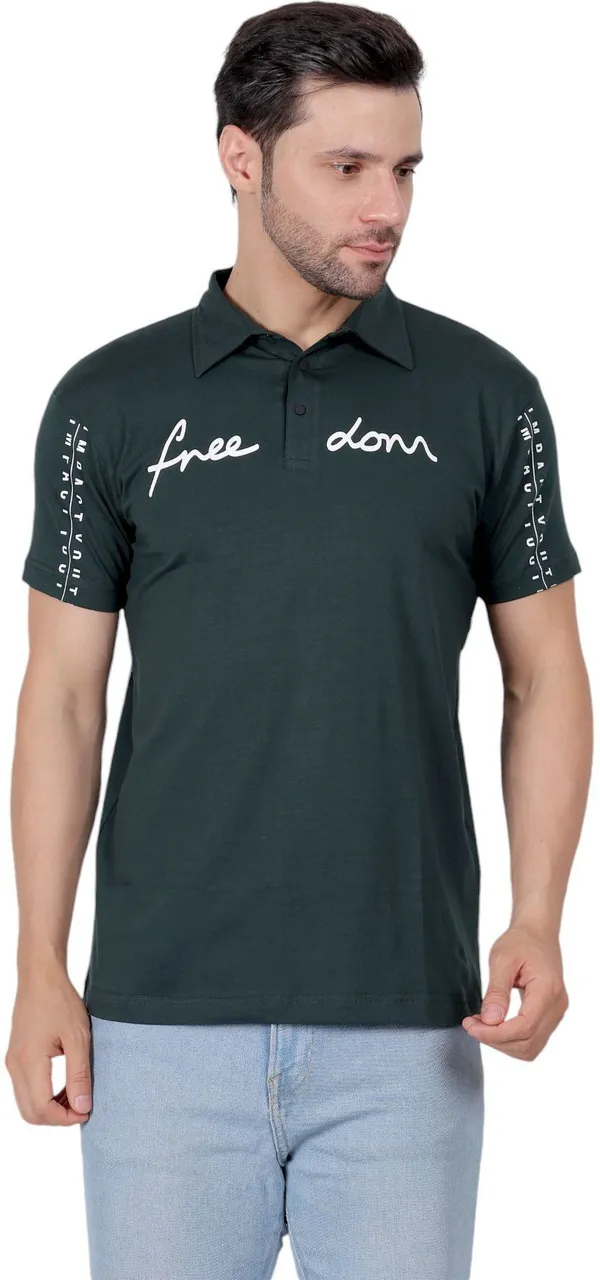 ZULX_Printed_Men_Polo_Neck_Green_T-Shirt_()