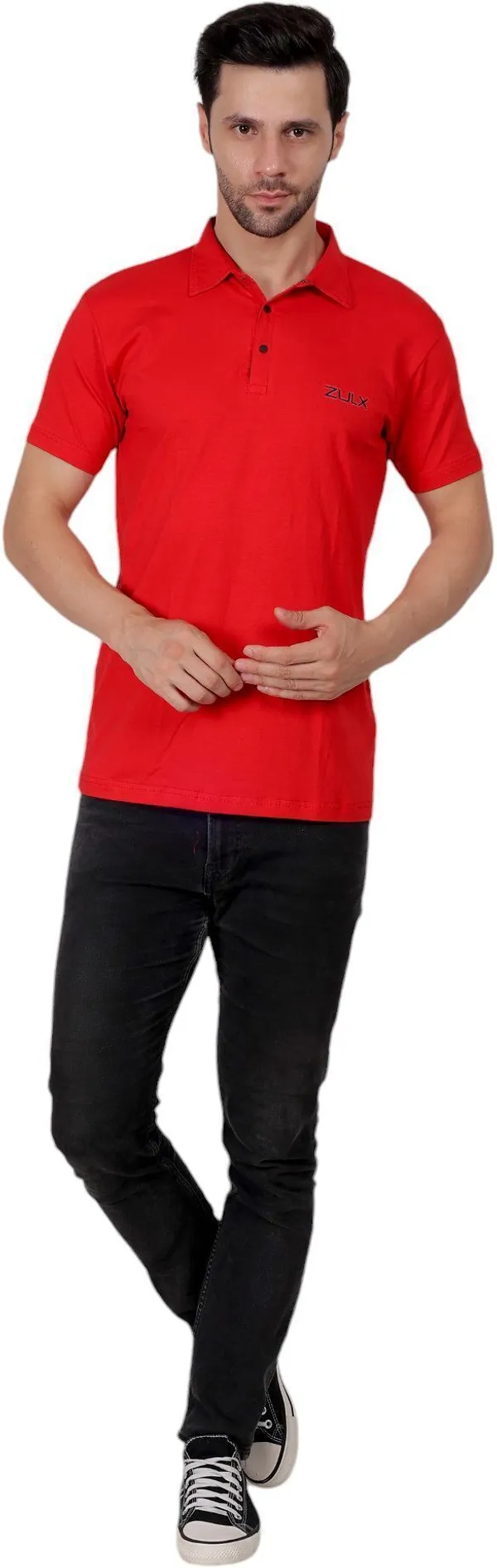 ZULX_Solid_Men_Polo_Neck_Red_T-Shirt_()