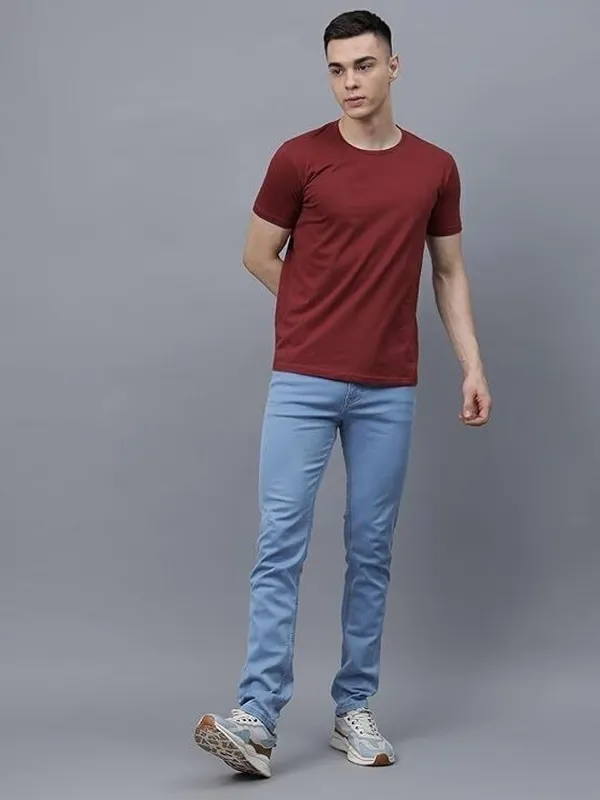 ZULX_Solid_Men_Round_Neck_Maroon_T-Shirt_()